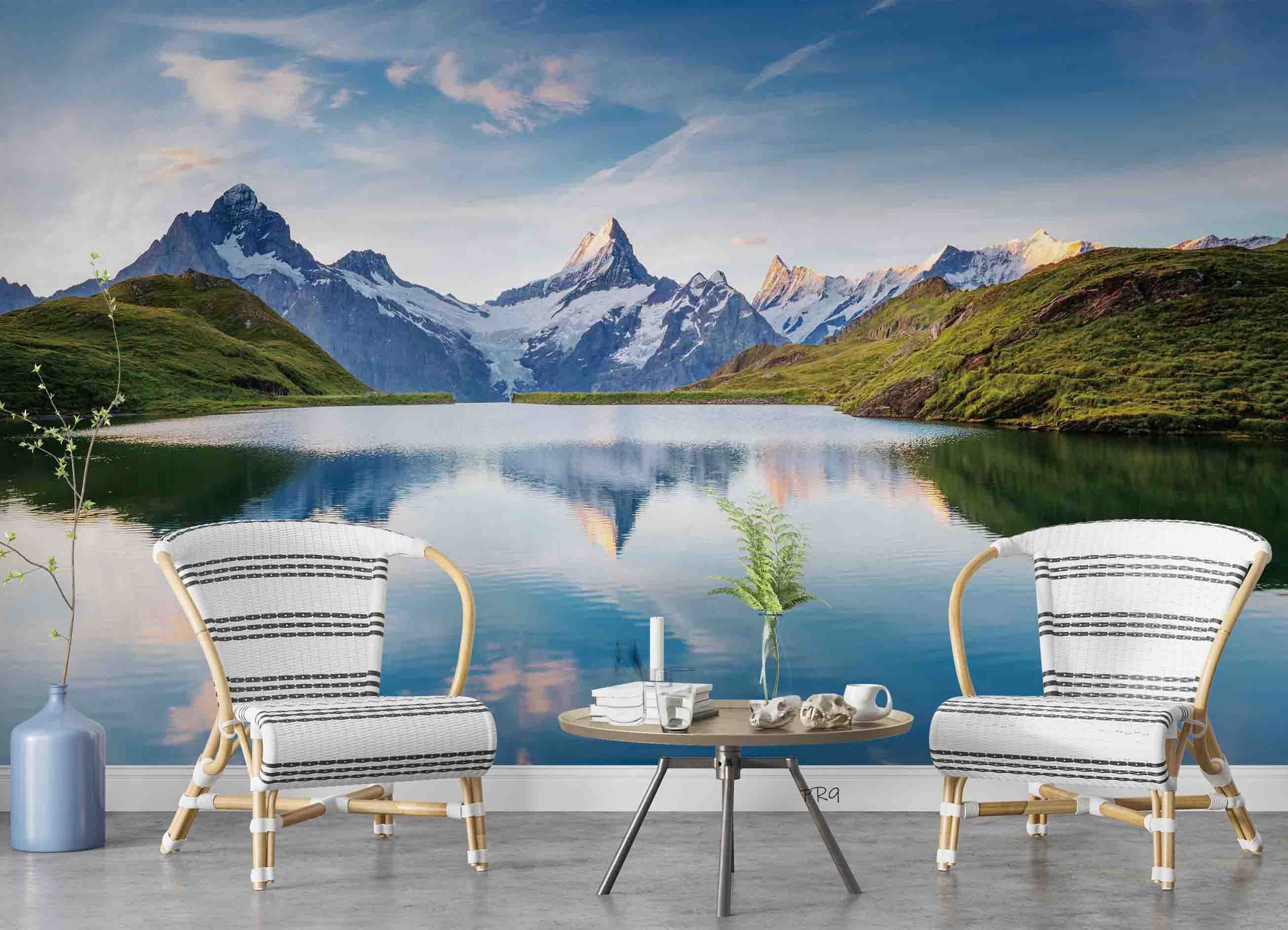 3D Beautiful Snow Mountain Lake Nature Scenery Wall Mural Wallpaper GD 4691- Jess Art Decoration