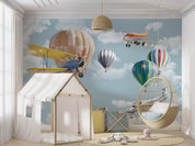 3D Aircraft Balloon Sky Cloud Wall Mural Wallpaper YXL 10- Jess Art Decoration