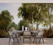 3D Oil Painting Village Flock Scenery Wall Mural Wallpaper GD 4533- Jess Art Decoration