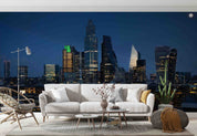 3D Night City Architecture View Wall Mural Wallpaper GD 4748- Jess Art Decoration
