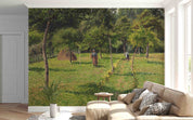 3D Oil Painting Village Green Trees Field Wall Mural Wallpaper GD 2959- Jess Art Decoration