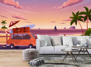3D Cartoon Summer Sea Background Wall Mural Wallpaper GD 3392- Jess Art Decoration