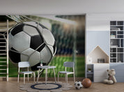 Soccer Goal Net Football Stadium Wallpaper football stadium wall mural for sports room, club room or fan space - view 6