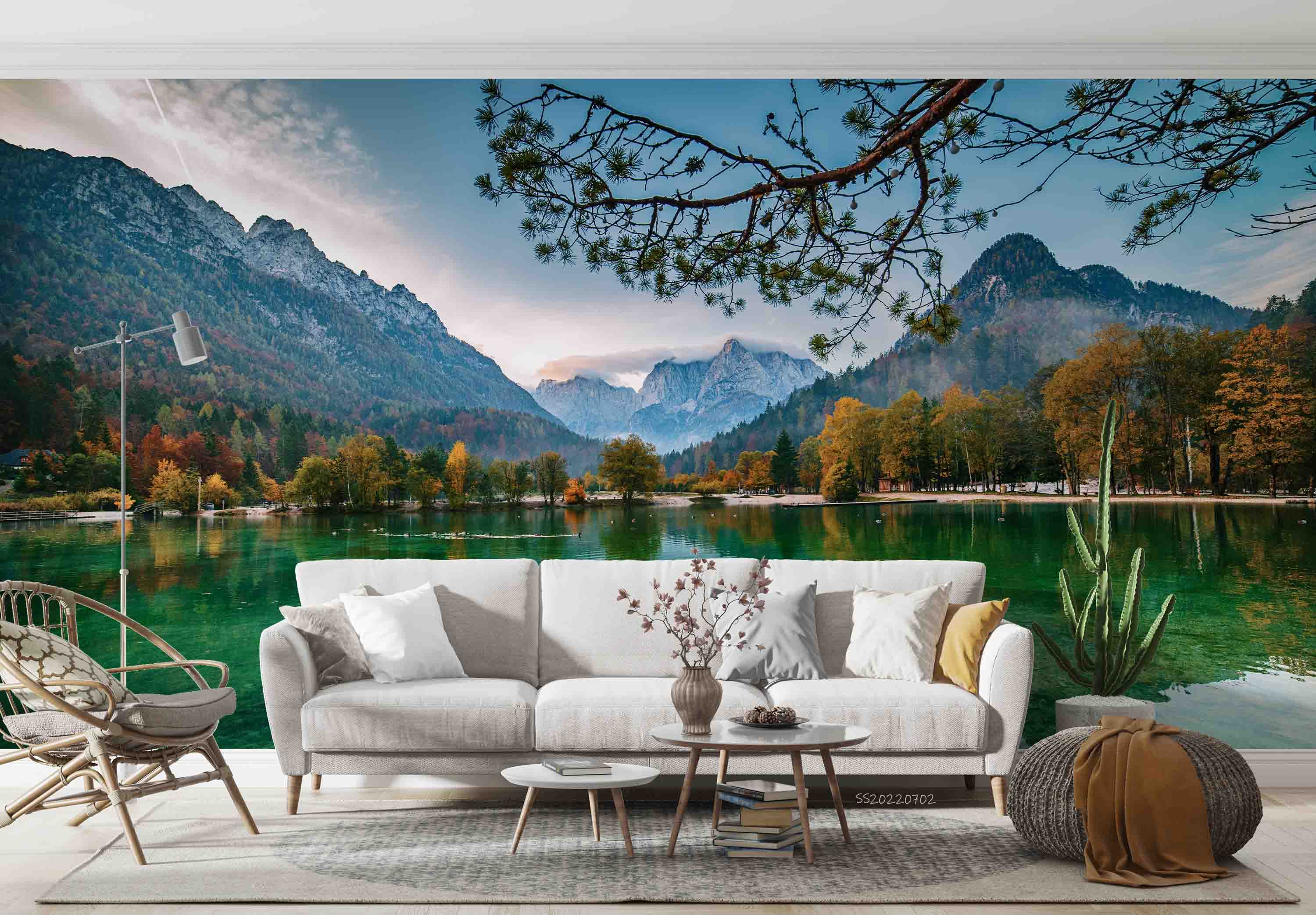 3D Jasna Lake Slovenia Wall Mural Wallpaper GD 5098- Jess Art Decoration