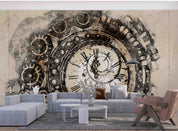 3D Vintage Ink Clocks Wall Mural Wallpaper GD 4442- Jess Art Decoration