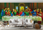 3D Religious Supper Painting classical religious oil painting wall mural wallpaper for dining room - view 6