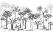 3D Misty Palm Tree Forest soft tropical palm landscape wall mural wallpaper for bedroom - view 4