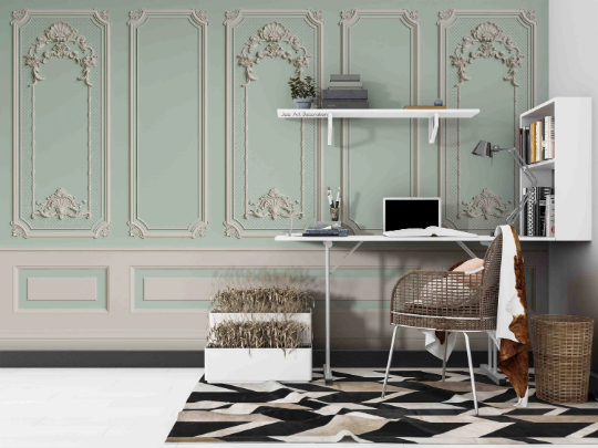 3D Wood Grain Rectangle Wall Mural Wallpaper YXL 1193
