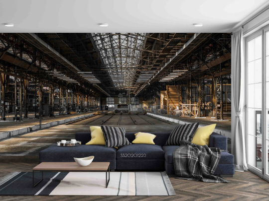 3D Architecture Factory Automobile Wall Mural Wallpaper YXL 1143