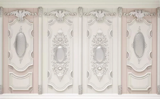 3D Classic Grey Panel elegant vintage wall panel wall mural wallpaper for bedroom - view 5