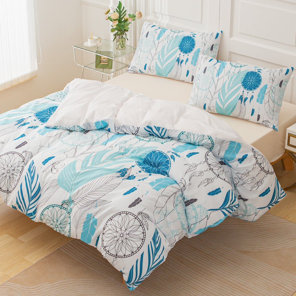 3D Blue Dreamcatcher Quilt Cover Set Bedding Set Duvet Cover Pillowcases 597- Jess Art Decoration