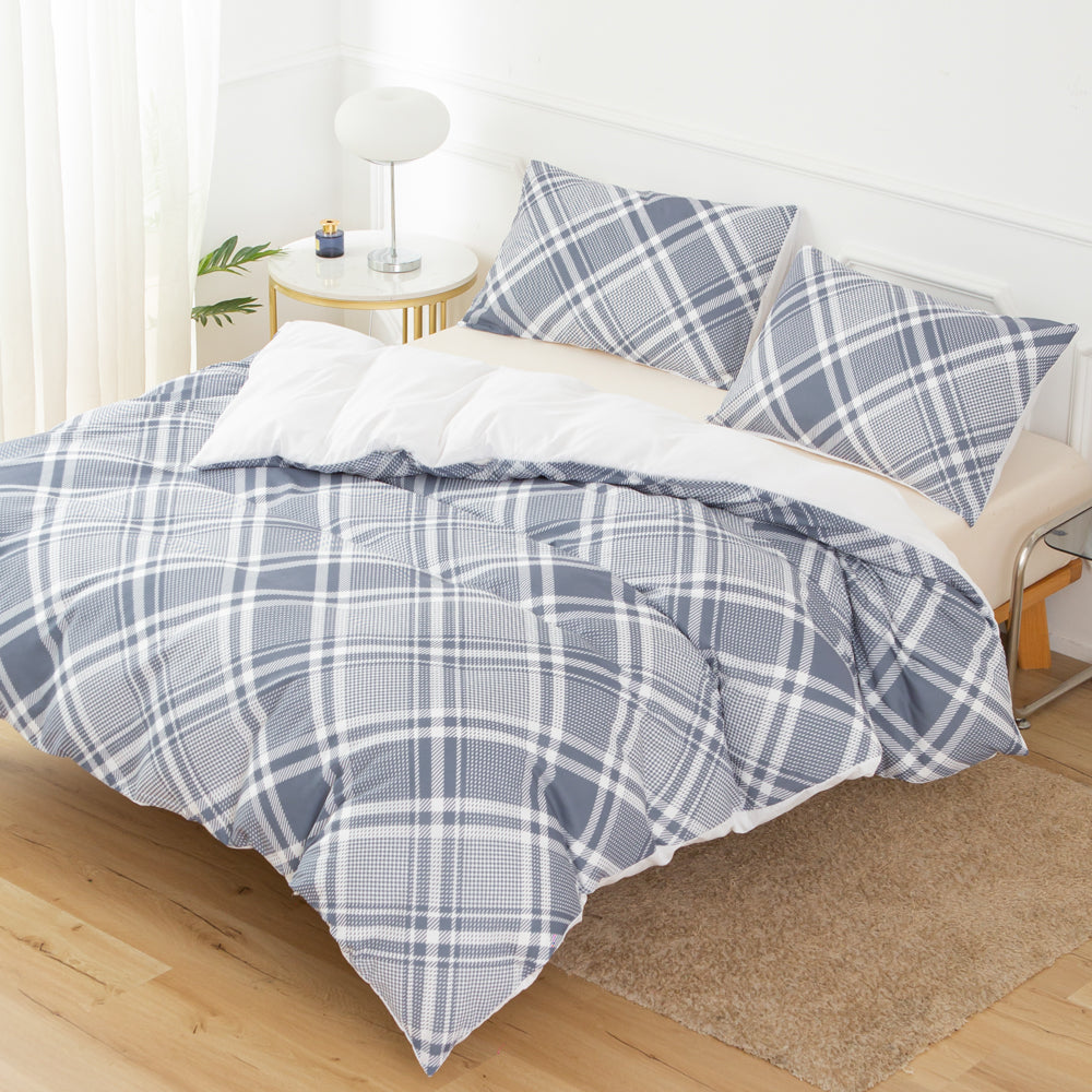 3D Grey Grid Geometric Quilt Cover Set Bedding Set Duvet Cover Pillowcases 617- Jess Art Decoration