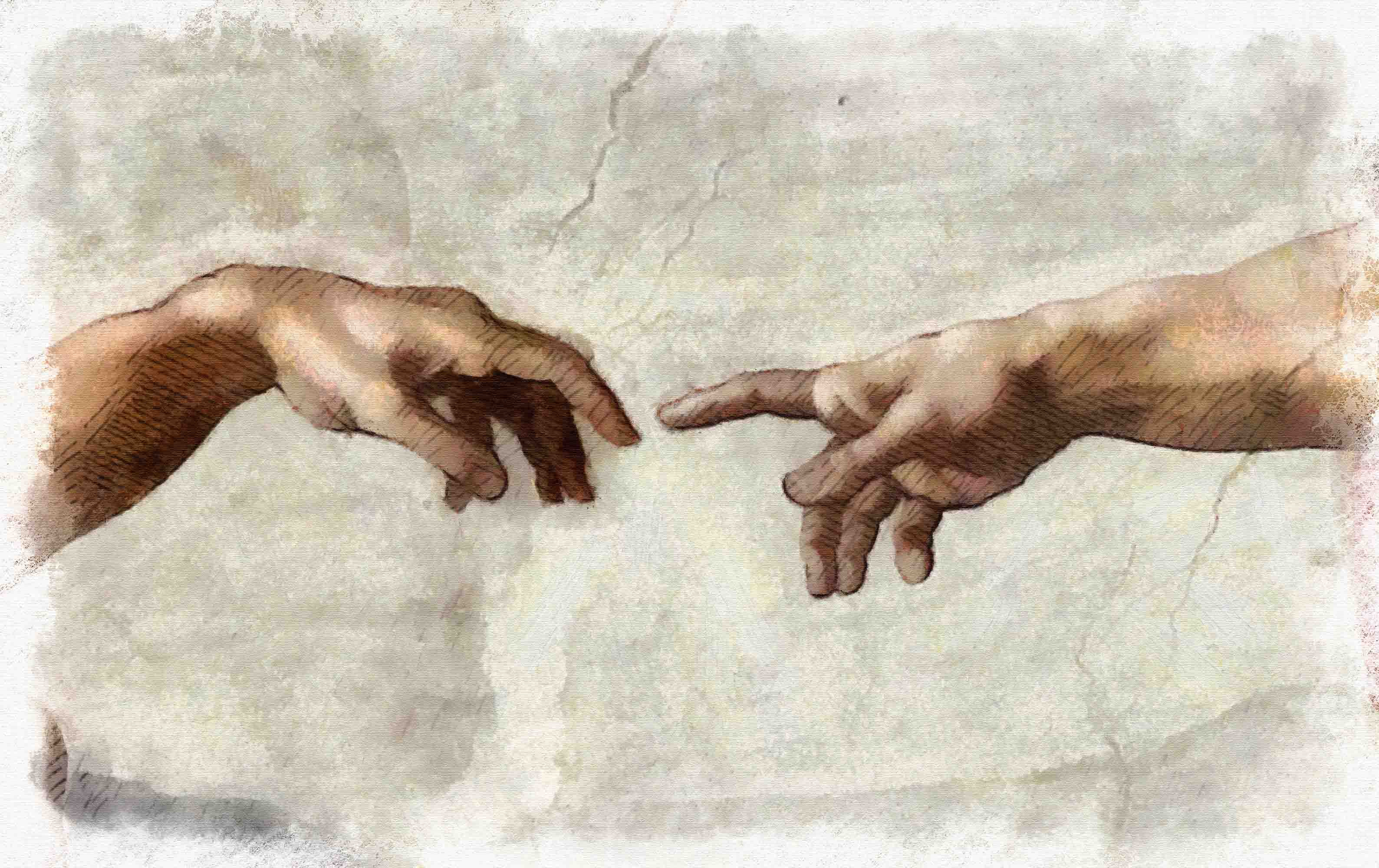 3D Freehand Sketching Hand Crack Wall Mural Wallpaper YXL 2671