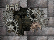 3D Lndustrial Gear Iron Plate Rectangle Wall Mural Wallpaper YXL 2701