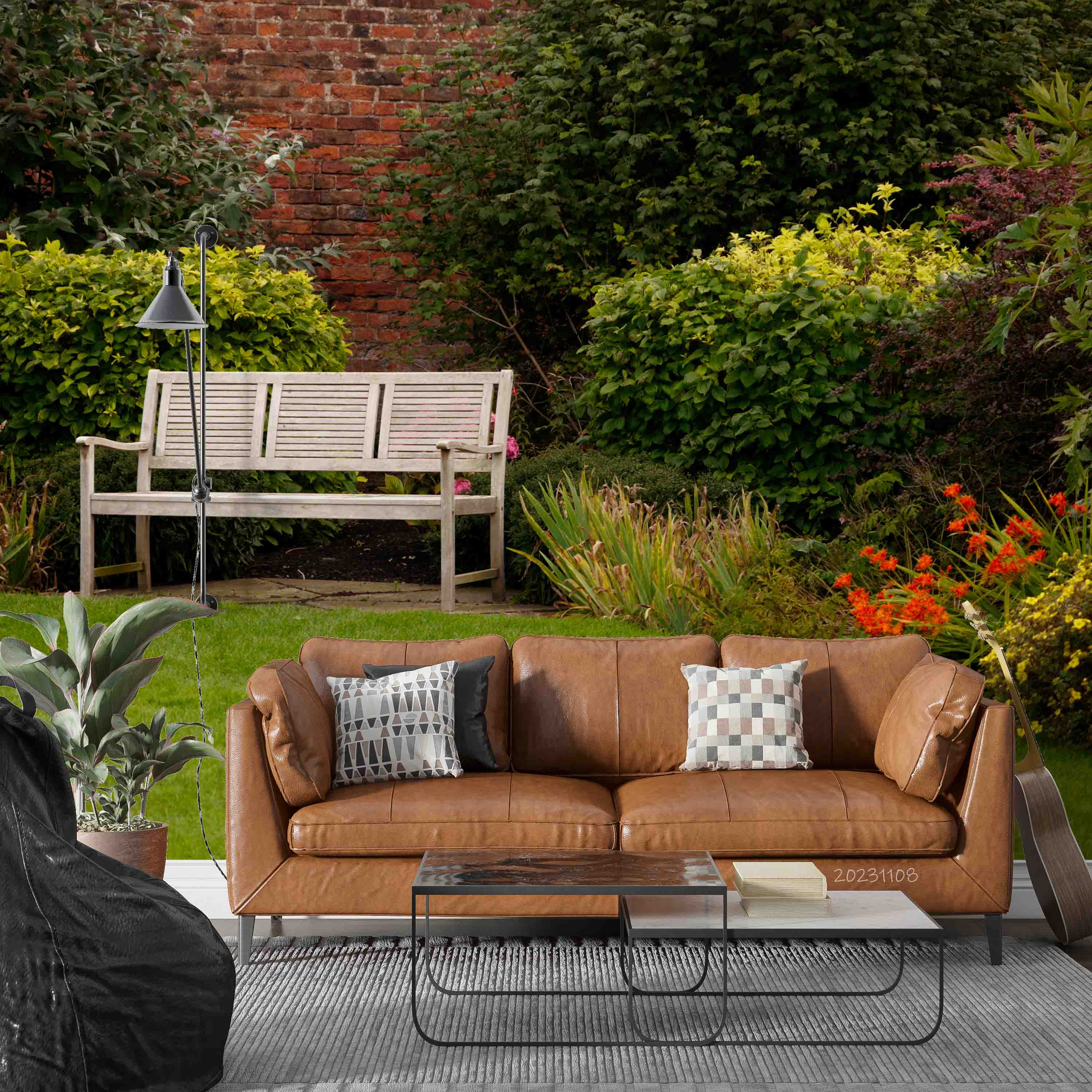 3D Tree Grassland Brick Chair Floral Wall Mural Wallpaper YXL 3074