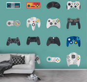3D Game Controller Pattern gaming controller pattern wall mural wallpaper for kids room