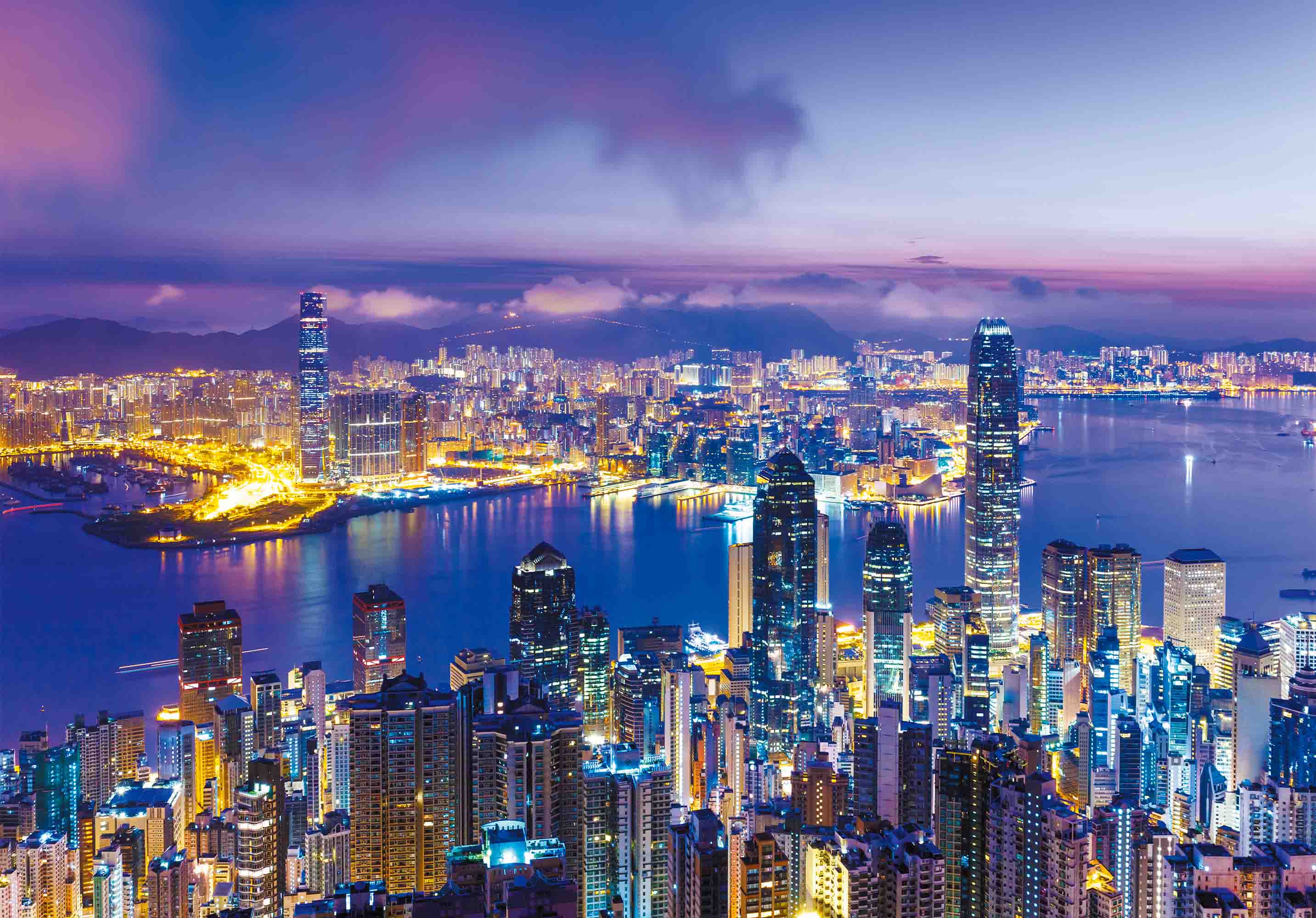 3D Night Urban Architecture Sea Sky Wall Mural Wallpaper YXL 2753