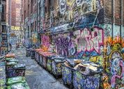 Graffiti Brick Trash Can Letter Wallpaper typography graffiti wall mural for teen room or studio - view 5