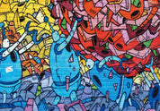 Graffiti Robot Colors Wallpaper urban graffiti wall mural for teen room, studio or feature wall - view 5
