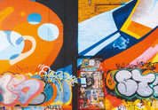 3D Graffiti Round Love Triangle Wall Mural Wallpaper YXL 2805