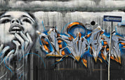 Graffiti Person Letter Street Sign Wallpaper typography graffiti wall mural for teen room or studio - view 5