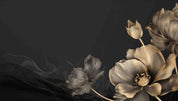 3D Gray Floral Dark Background Wallpaper Wall Mural Wall Decor Wall Art Wall Sticker Remoable Wallpaper