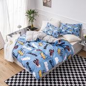 3D Blue Shoes Skateboard Pattern Quilt Cover Set Bedding Set Duvet Cover Pillowcases 520- Jess Art Decoration