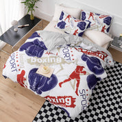 3D Boxing Sports Pattern Quilt Cover Set Bedding Set Duvet Cover Pillowcases 531- Jess Art Decoration