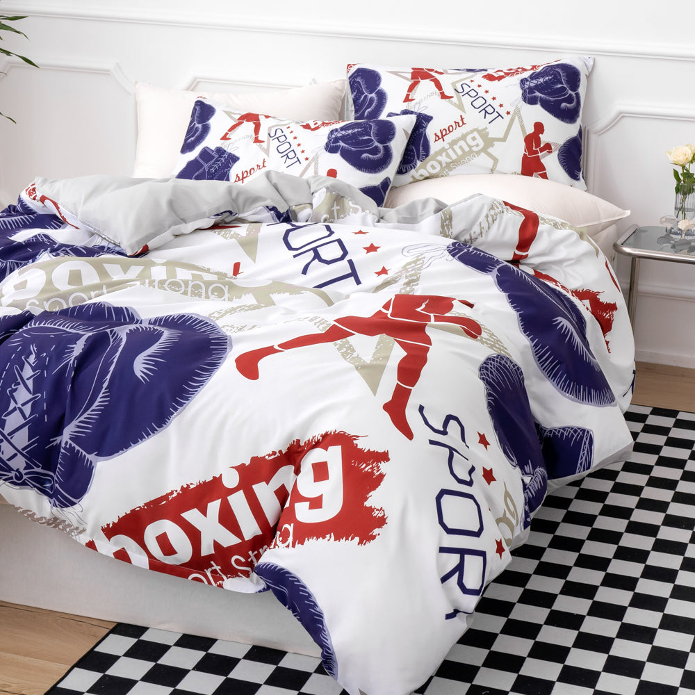 3D Boxing Sports Pattern Quilt Cover Set Bedding Set Duvet Cover Pillowcases 531- Jess Art Decoration