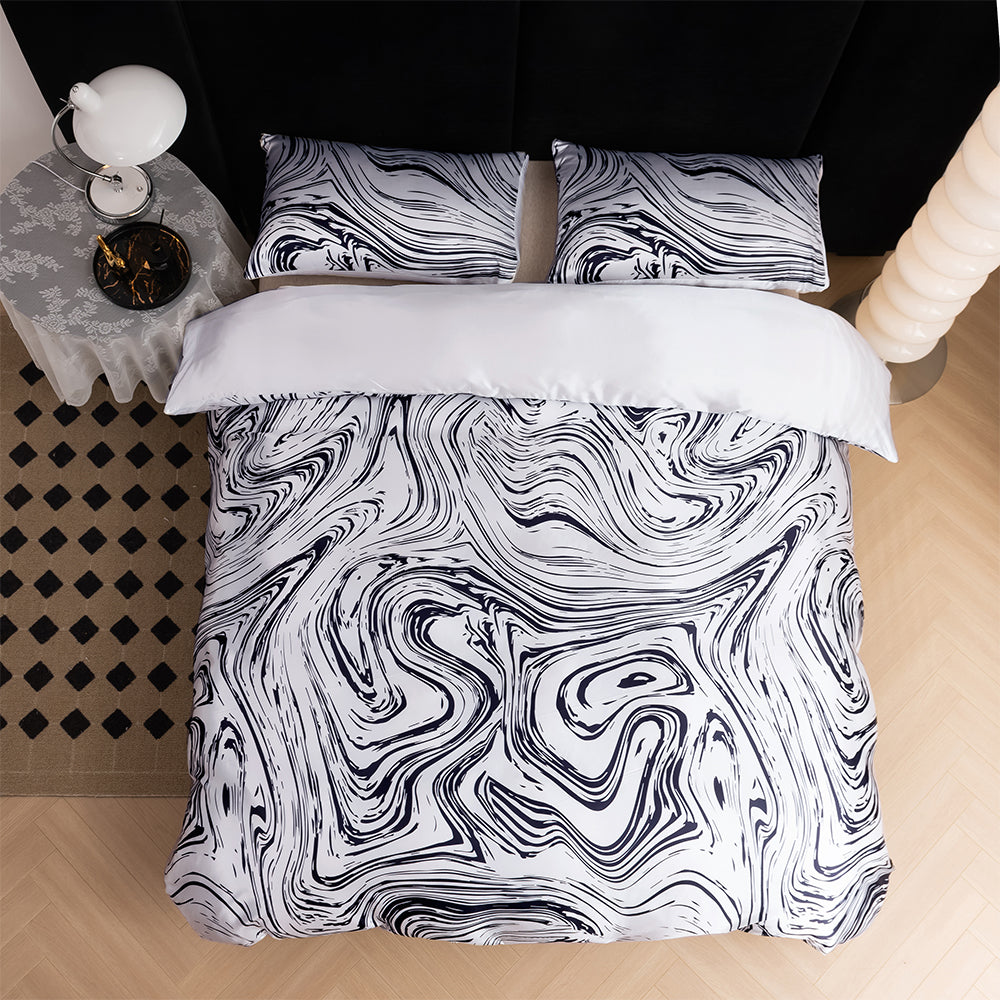 3D Black Marble Abstract Quilt Cover Set Bedding Set Duvet Cover Pillowcases 702- Jess Art Decoration