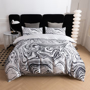 3D Black Marble Abstract Quilt Cover Set Bedding Set Duvet Cover Pillowcases 702- Jess Art Decoration