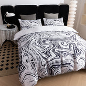 3D Black Marble Abstract Quilt Cover Set Bedding Set Duvet Cover Pillowcases 702- Jess Art Decoration