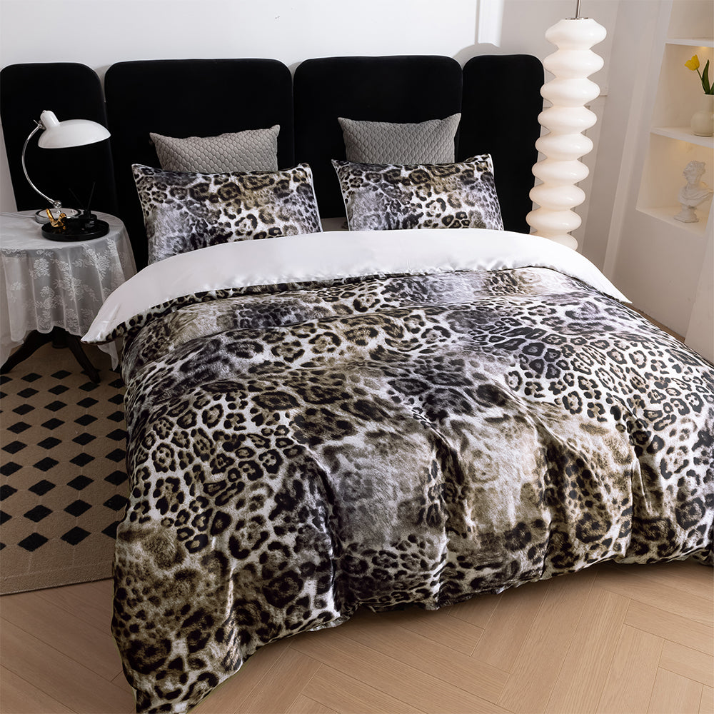 3D Leopard Print Modern Quilt Cover Set Bedding Set Duvet Cover Pillowcases 705- Jess Art Decoration