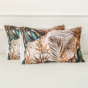 3D Green Brown Leaves Quilt Cover Set Bedding Set Duvet Cover Pillowcases 650- Jess Art Decoration