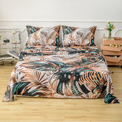 3D Green Brown Leaves Quilt Cover Set Bedding Set Duvet Cover Pillowcases 650- Jess Art Decoration