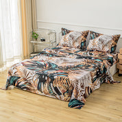 3D Green Brown Leaves Quilt Cover Set Bedding Set Duvet Cover Pillowcases 650- Jess Art Decoration