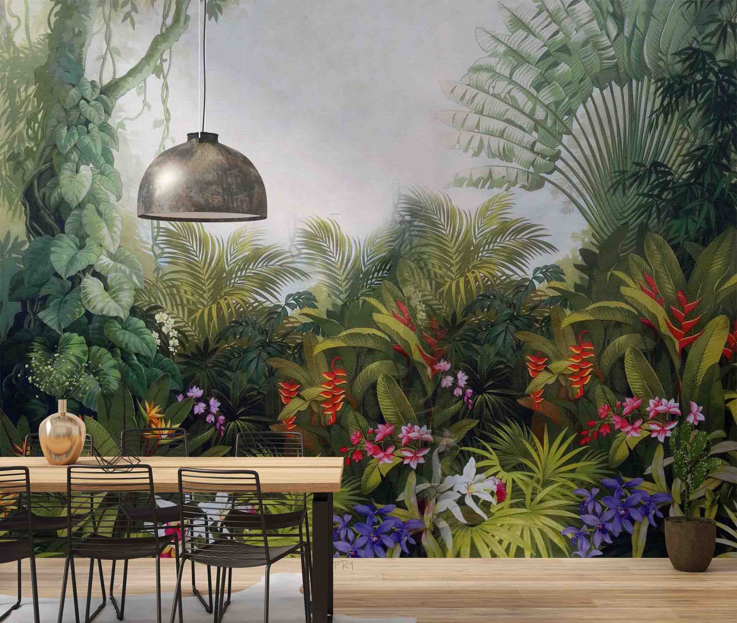 3D Tree Floral Leaf Wall Mural Wallpaper YXL 2648