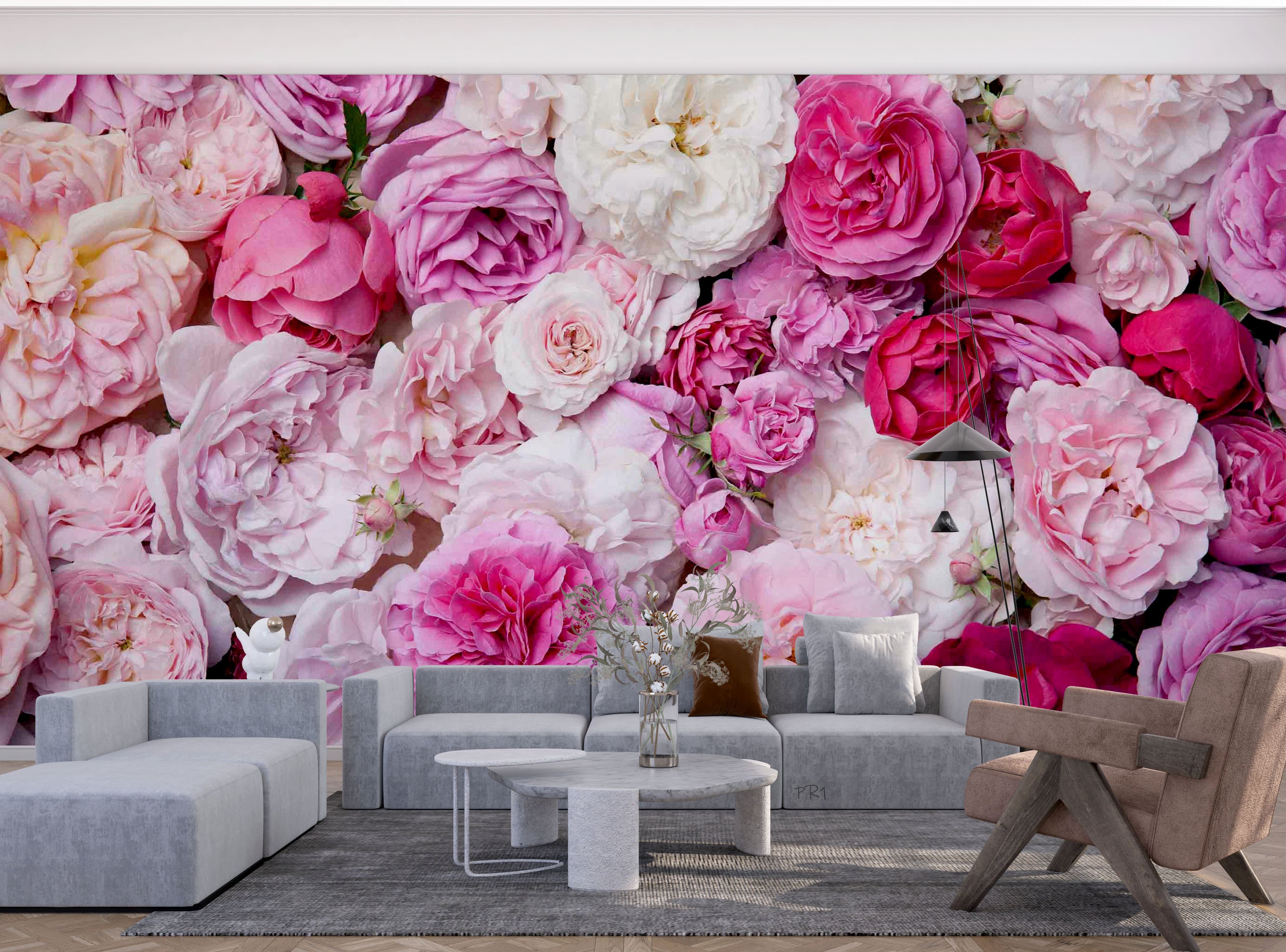 3D Floral Rose Wall Mural Wallpaper YXL 2649