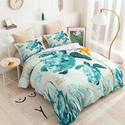 3D Watercolor Sea Turtle Coral Quilt Cover Set Bedding Set Duvet Cover Pillowcases 2- Jess Art Decoration