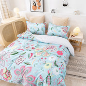 3D Leaves Floral Retro Pattern Quilt Cover Set Bedding Set Duvet Cover Pillowcases 289- Jess Art Decoration