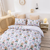 3D Leaves Floral Pattern Quilt Cover Set Bedding Set Duvet Cover Pillowcase 294- Jess Art Decoration
