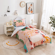 3D Fruit Pink Geometric Quilt Cover Set Bedding Set Duvet Cover Pillowcases 243- Jess Art Decoration