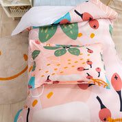 3D Fruit Pink Geometric Quilt Cover Set Bedding Set Duvet Cover Pillowcases 243- Jess Art Decoration