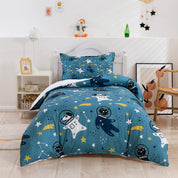 3D Dog Cat Spaceman Blue Meteor Quilt Cover Set Bedding Set Duvet Cover Pillowcases 253- Jess Art Decoration