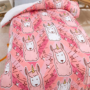 3D Unicorn Pink Pattern Quilt Cover Set Bedding Set Duvet Cover Pillowcases 257- Jess Art Decoration