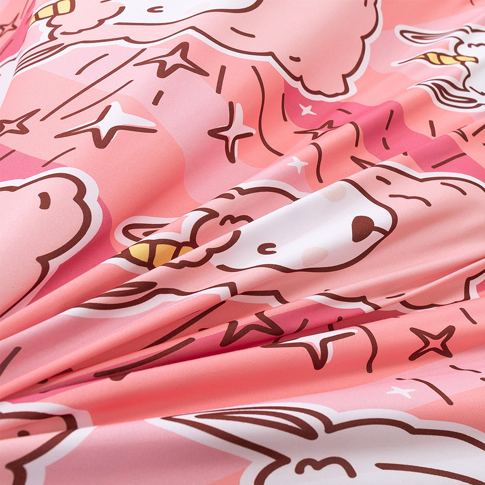 3D Unicorn Pink Pattern Quilt Cover Set Bedding Set Duvet Cover Pillowcases 257- Jess Art Decoration