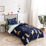 3D Cat Spaceman Constellation Blue Quilt Cover Set Bedding Set Duvet Cover Pillowcases 268- Jess Art Decoration
