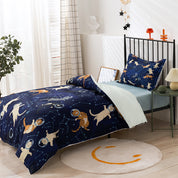 3D Cat Spaceman Constellation Blue Quilt Cover Set Bedding Set Duvet Cover Pillowcases 268- Jess Art Decoration