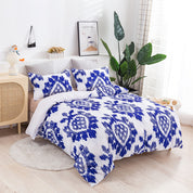 3D Blue Geometric Pattern Quilt Cover Set Bedding Set Duvet Cover Pillowcases 429- Jess Art Decoration