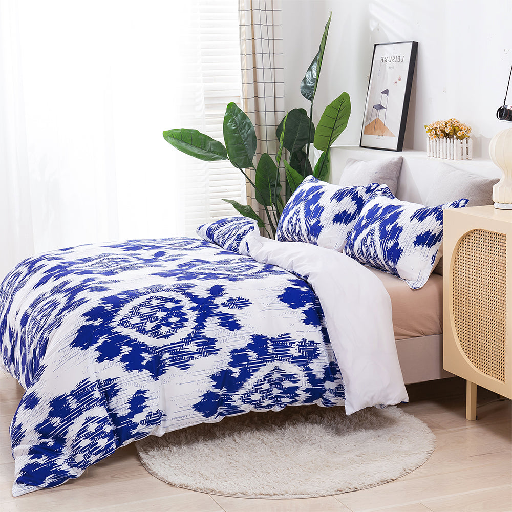 3D Blue Geometric Pattern Quilt Cover Set Bedding Set Duvet Cover Pillowcases 429- Jess Art Decoration